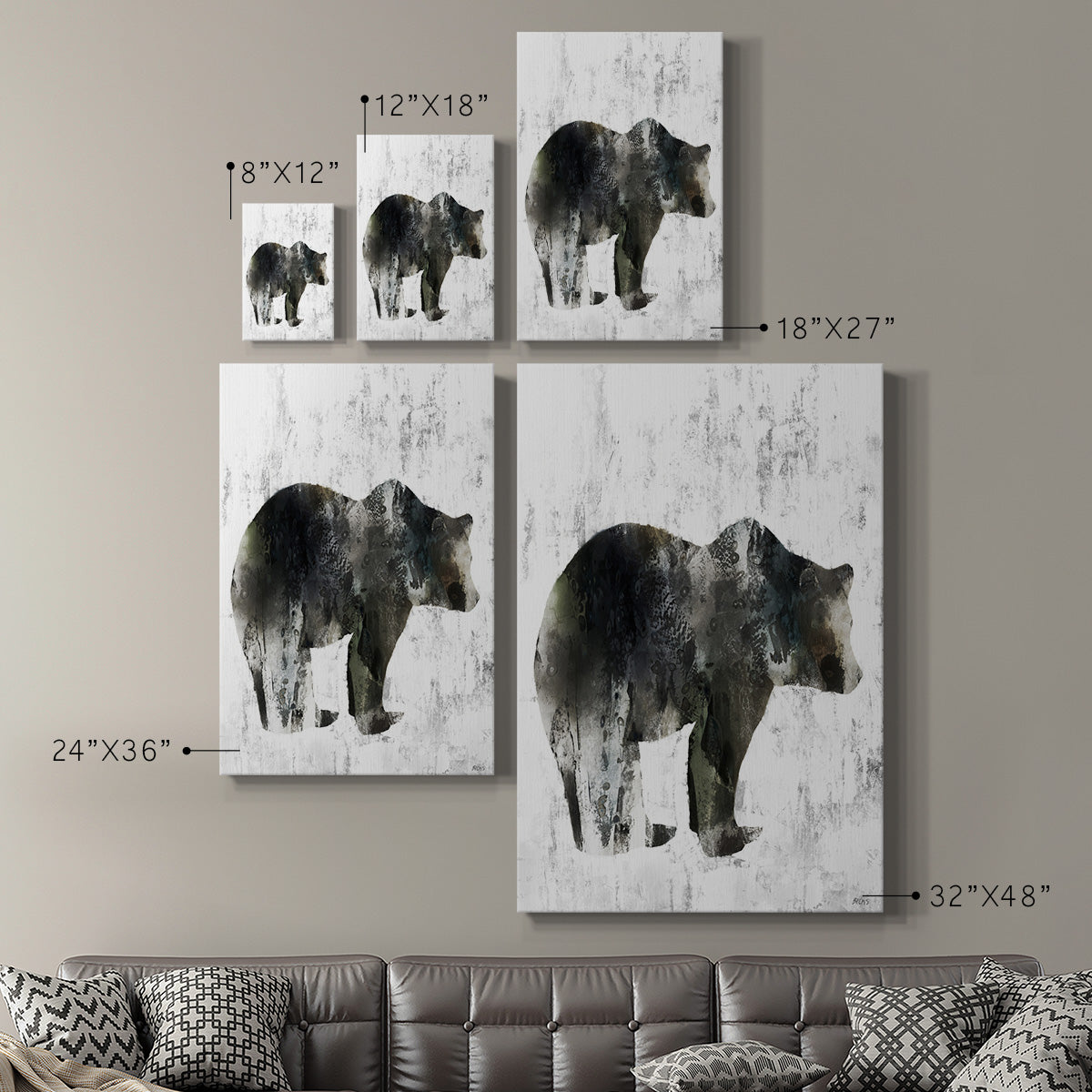 BEAR TOTEM Premium Gallery Wrapped Canvas - Ready to Hang