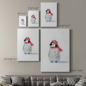Penguin Play II Premium Gallery Wrapped Canvas - Ready to Hang