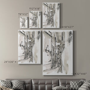Europe Street Sketches I Premium Gallery Wrapped Canvas - Ready to Hang