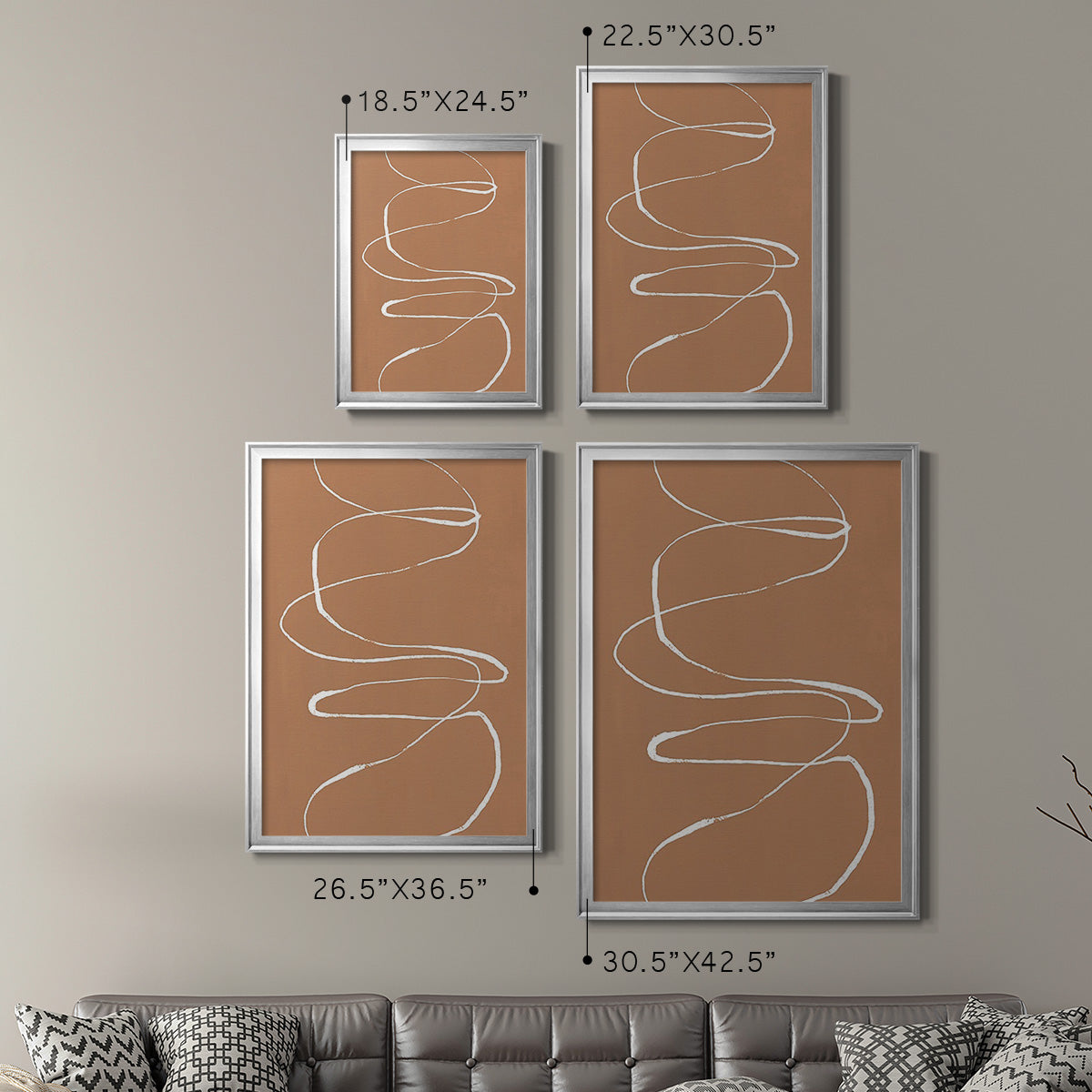Terracotta Drift I Premium Framed Print - Ready to Hang