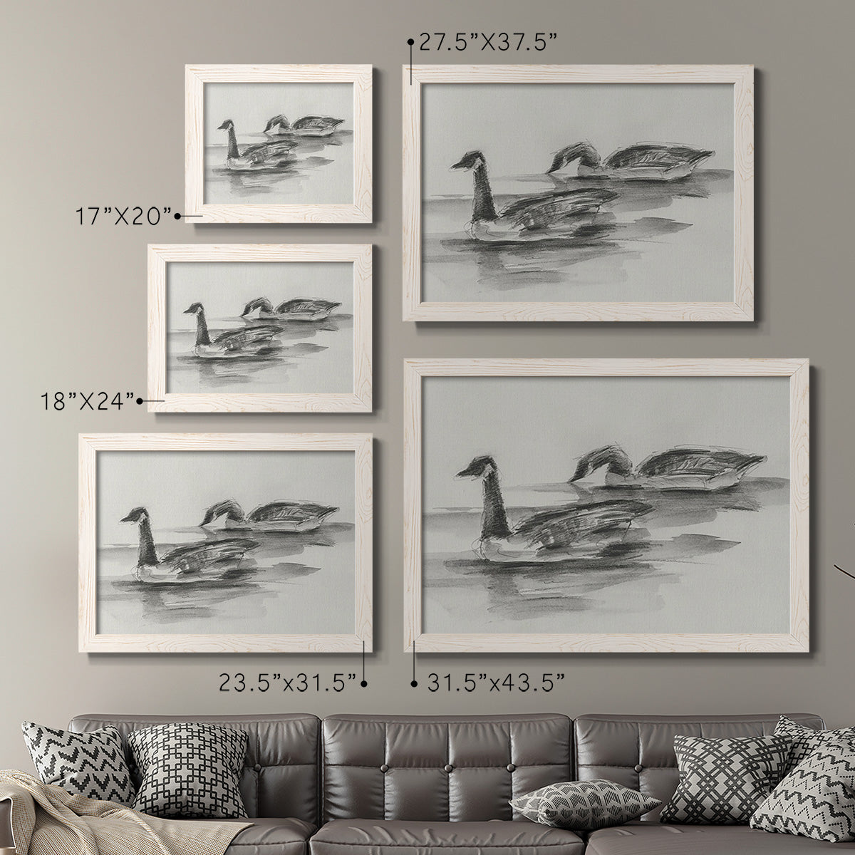 Geese Study II-Premium Framed Canvas - Ready to Hang