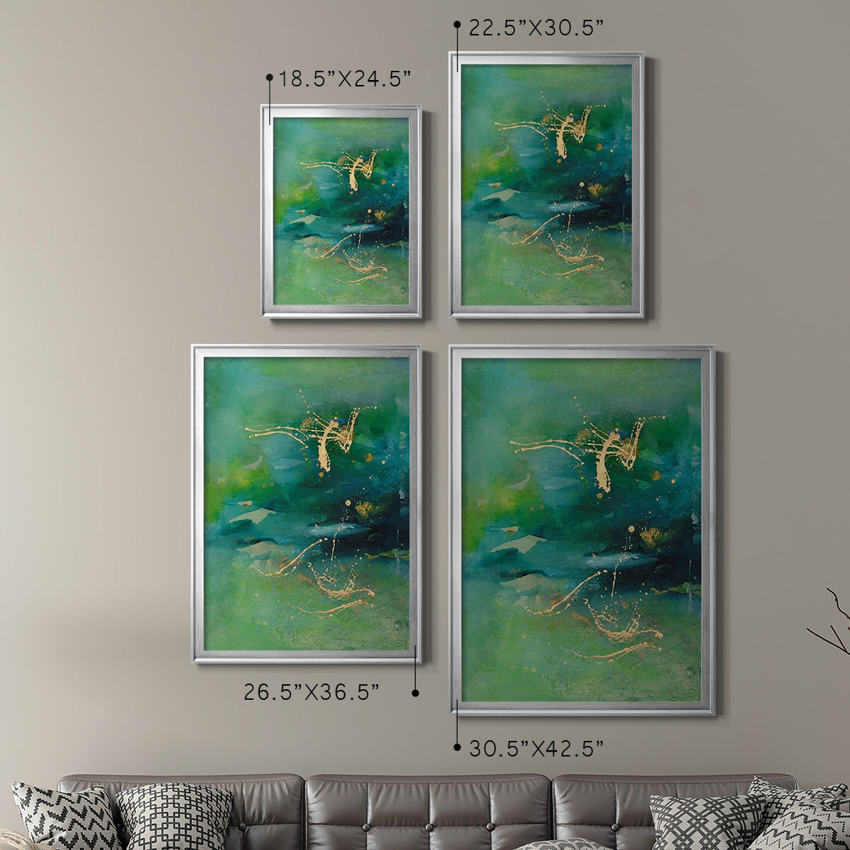Peaceful Diptych II Premium Framed Print - Ready to Hang