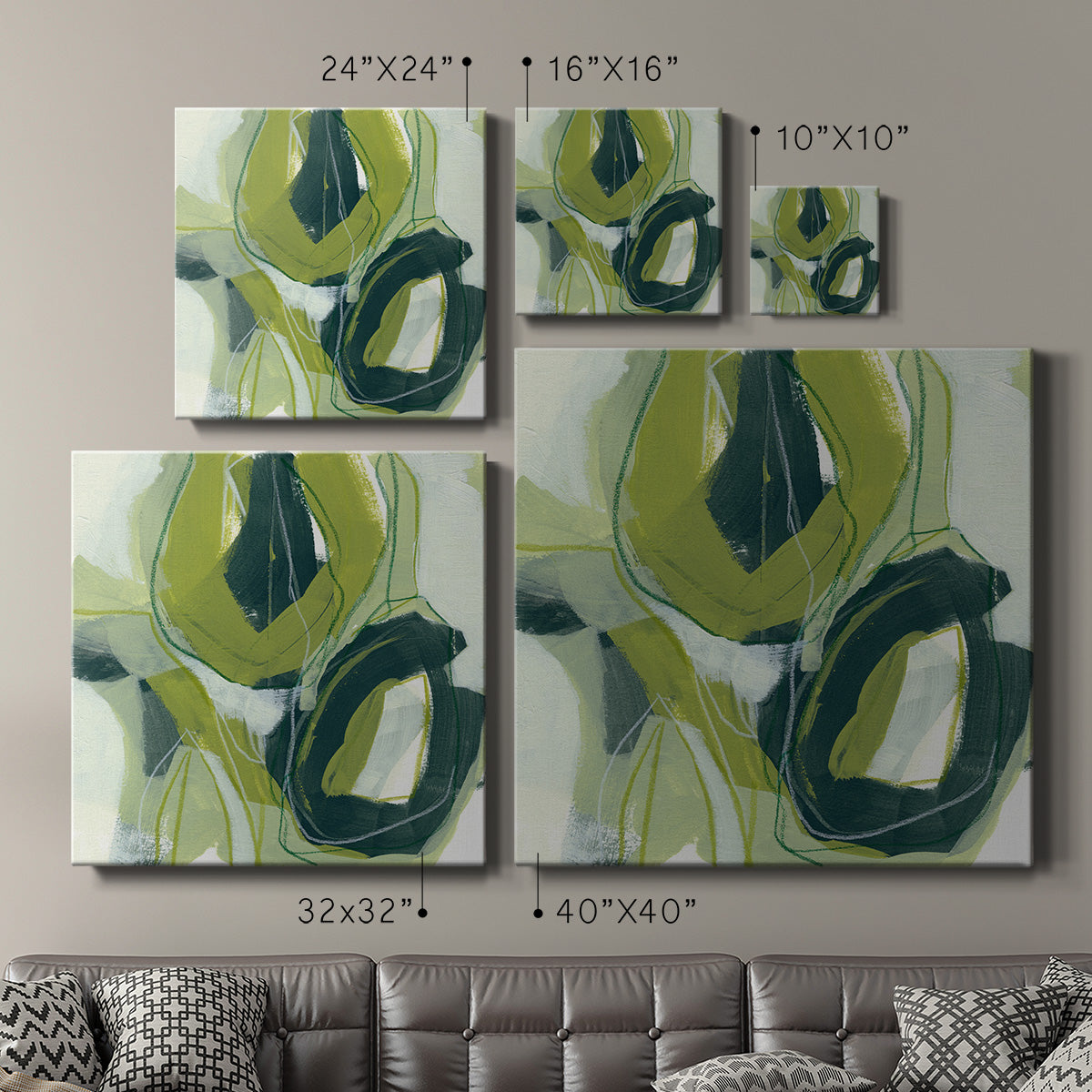 Verdigris Motion II-Premium Gallery Wrapped Canvas - Ready to Hang