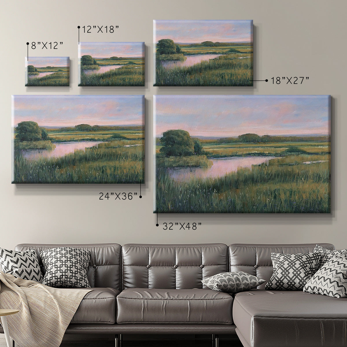Spring Marsh I Premium Gallery Wrapped Canvas - Ready to Hang