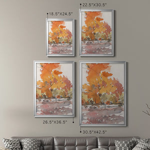 Watercolor Treeline Sketch II Premium Framed Print - Ready to Hang