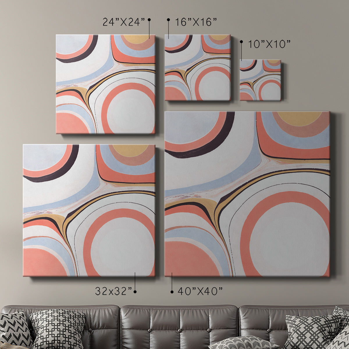 Fluid Rings I-Premium Gallery Wrapped Canvas - Ready to Hang