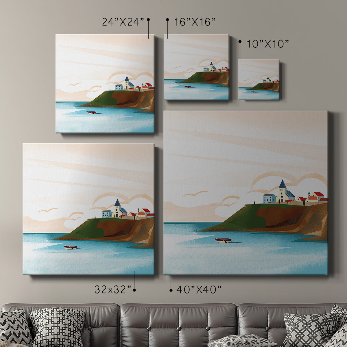 Illustrated Italian Landscape & Nature VII-Premium Gallery Wrapped Canvas - Ready to Hang