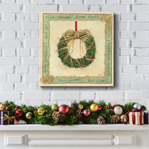 Raffia Wreath I-Premium Gallery Wrapped Canvas - Ready to Hang