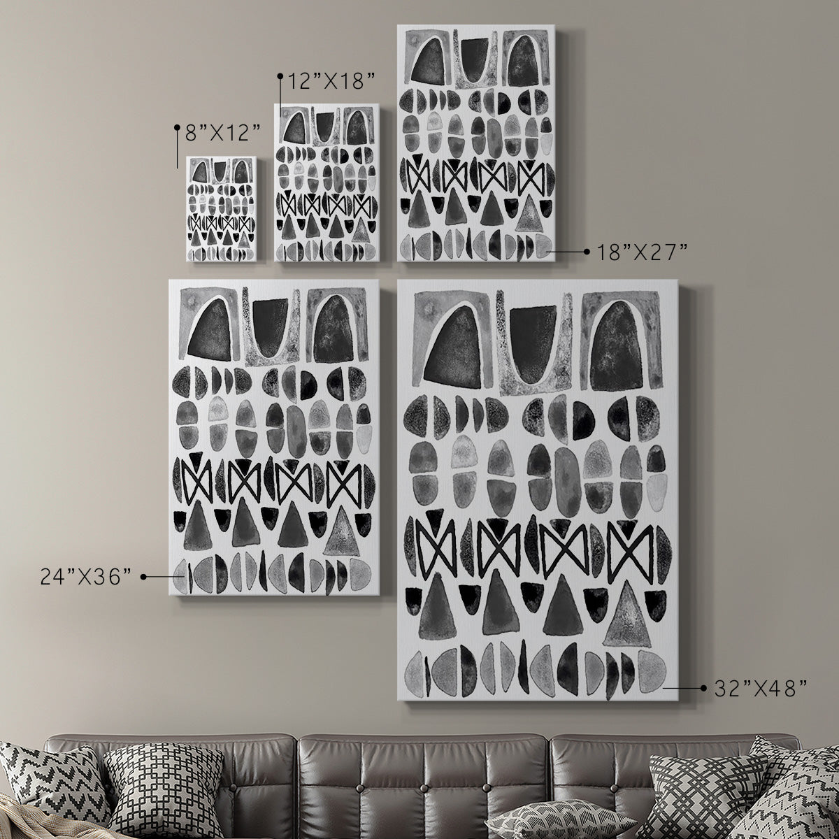Grey Arches I Premium Gallery Wrapped Canvas - Ready to Hang