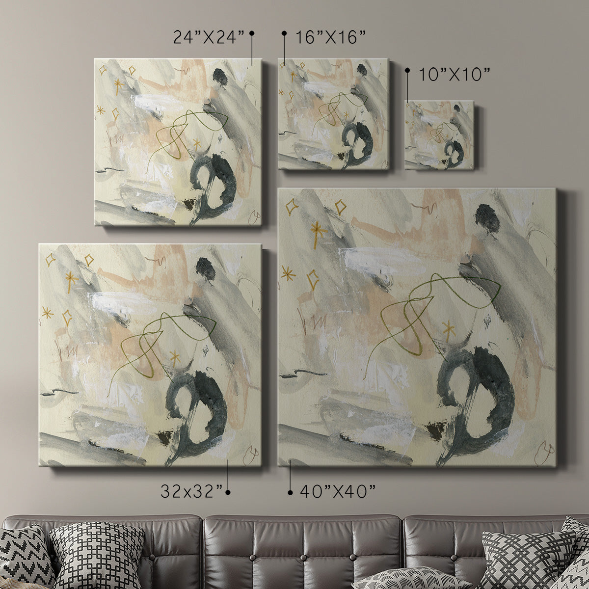 Winking Stars II-Premium Gallery Wrapped Canvas - Ready to Hang