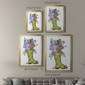 Welly Bunny And Bee Premium Framed Print - Ready to Hang