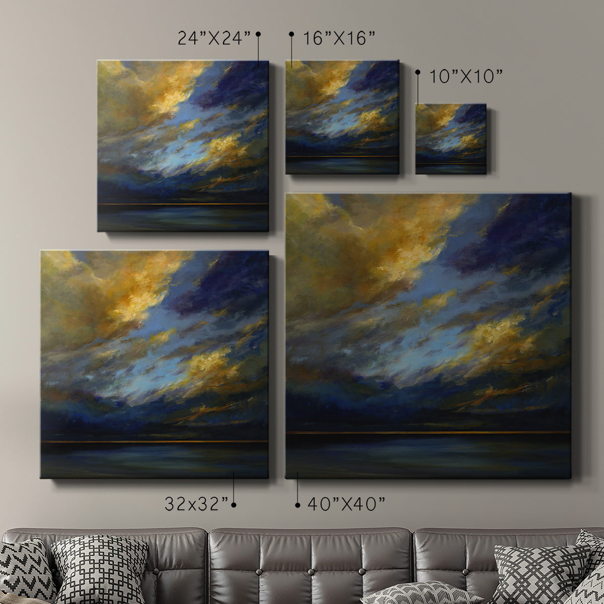 Golden Winds-Premium Gallery Wrapped Canvas - Ready to Hang
