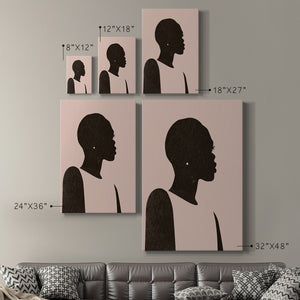Pink Silhouette II Premium Gallery Wrapped Canvas - Ready to Hang