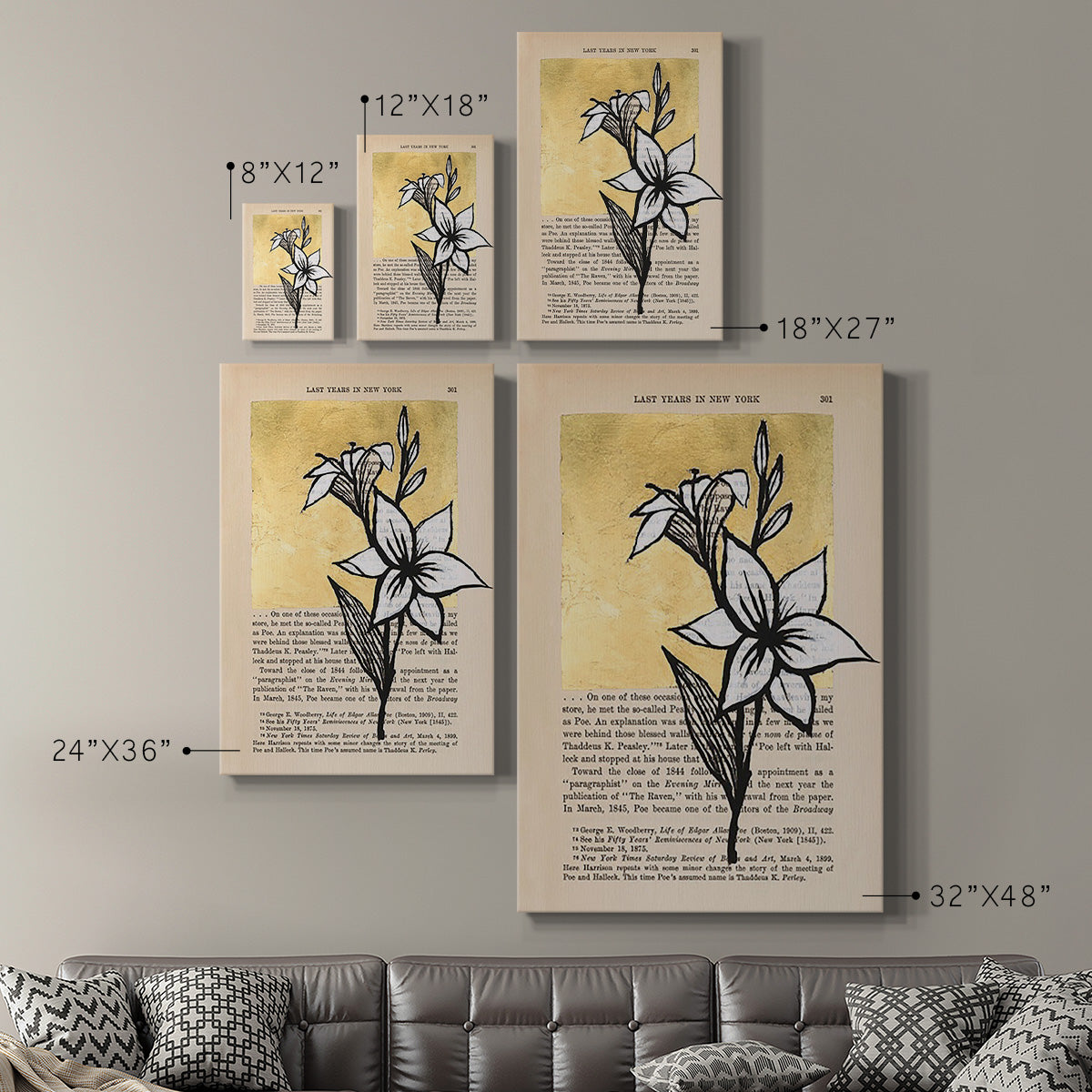 Floral Diary I Premium Gallery Wrapped Canvas - Ready to Hang