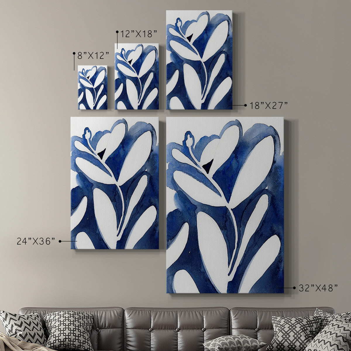 Blue Eucalyptus I Premium Gallery Wrapped Canvas - Ready to Hang