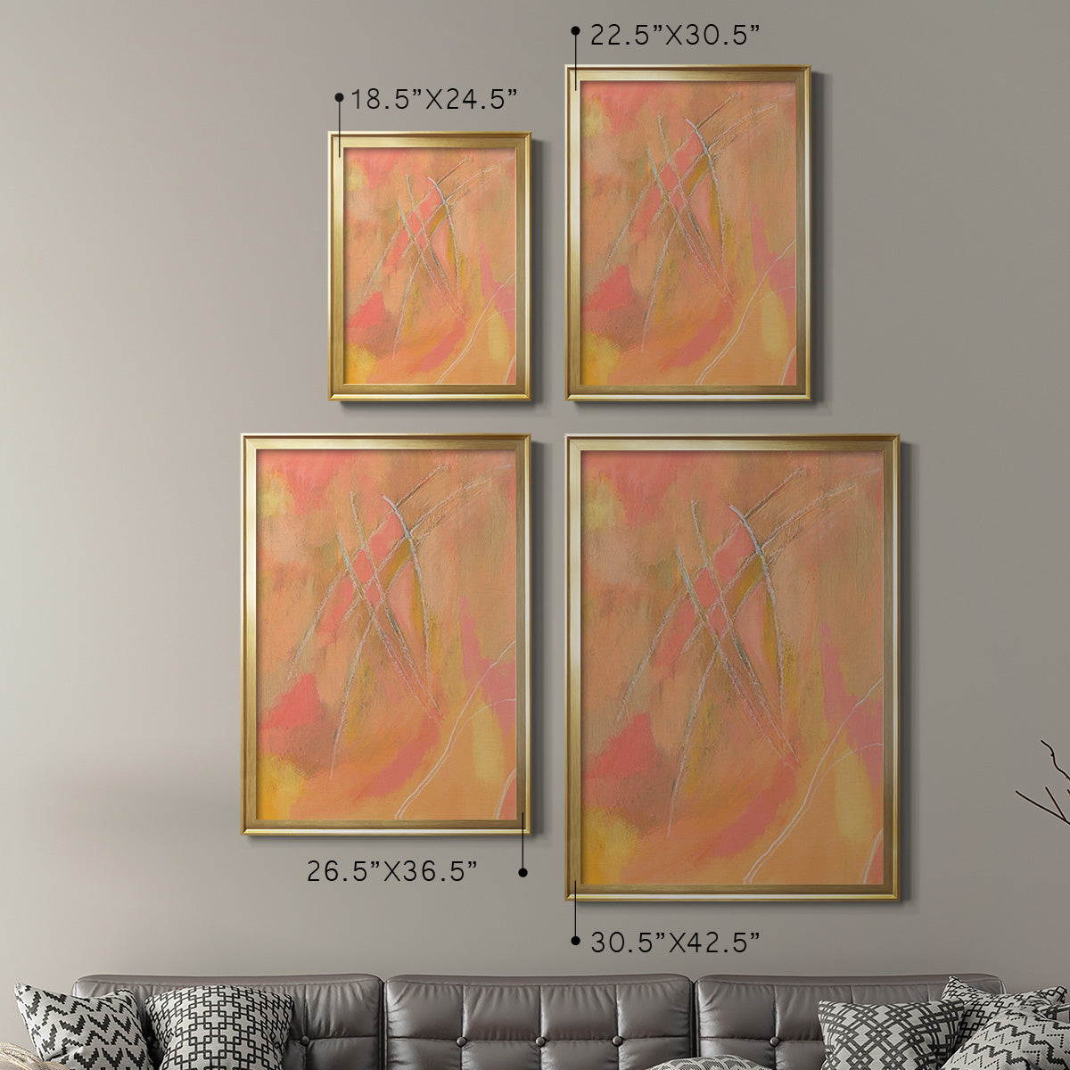 Peach Bliss IV Premium Framed Print - Ready to Hang
