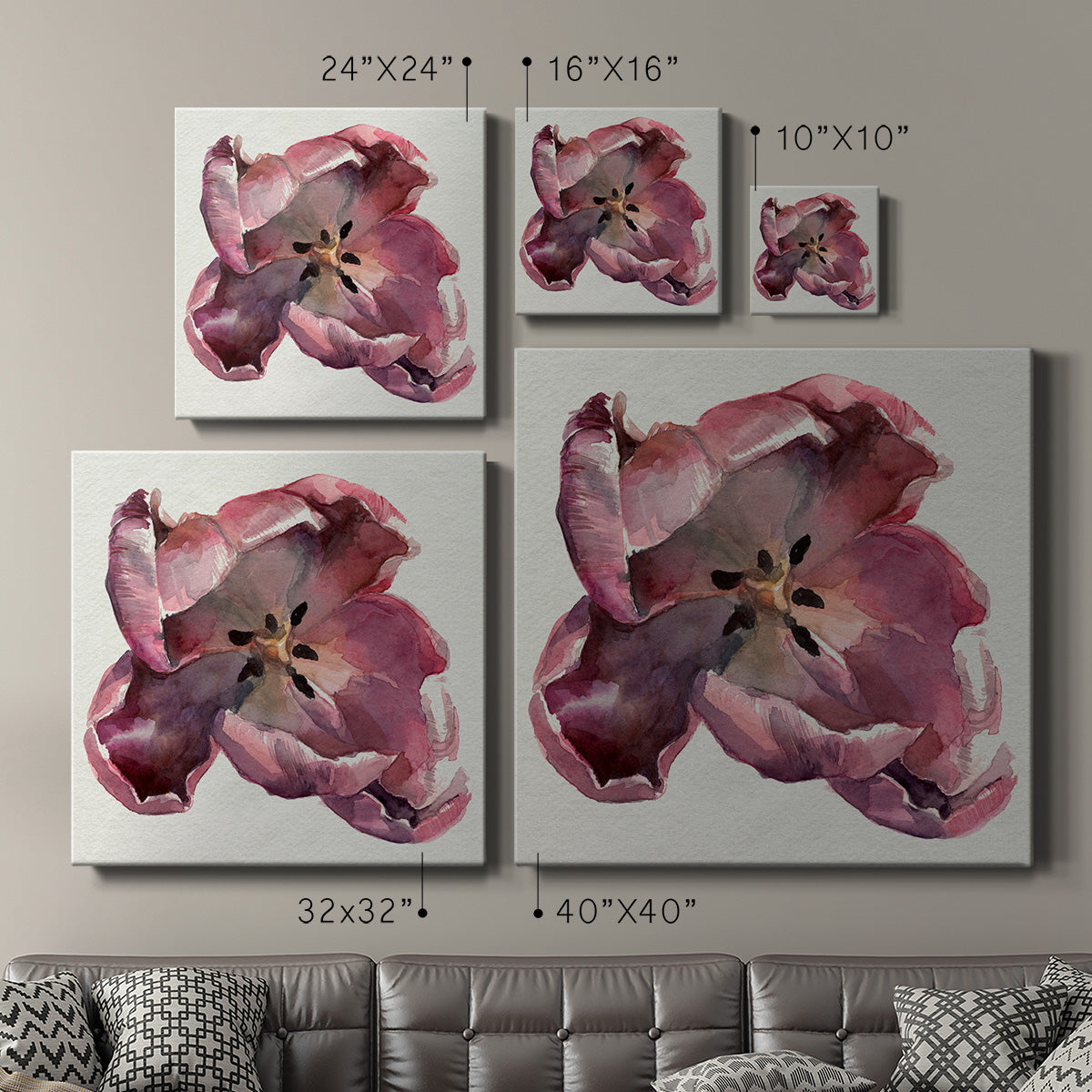 Susie's Tulips I-Premium Gallery Wrapped Canvas - Ready to Hang