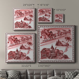 Christmas Wonderland Toile I-Premium Gallery Wrapped Canvas - Ready to Hang