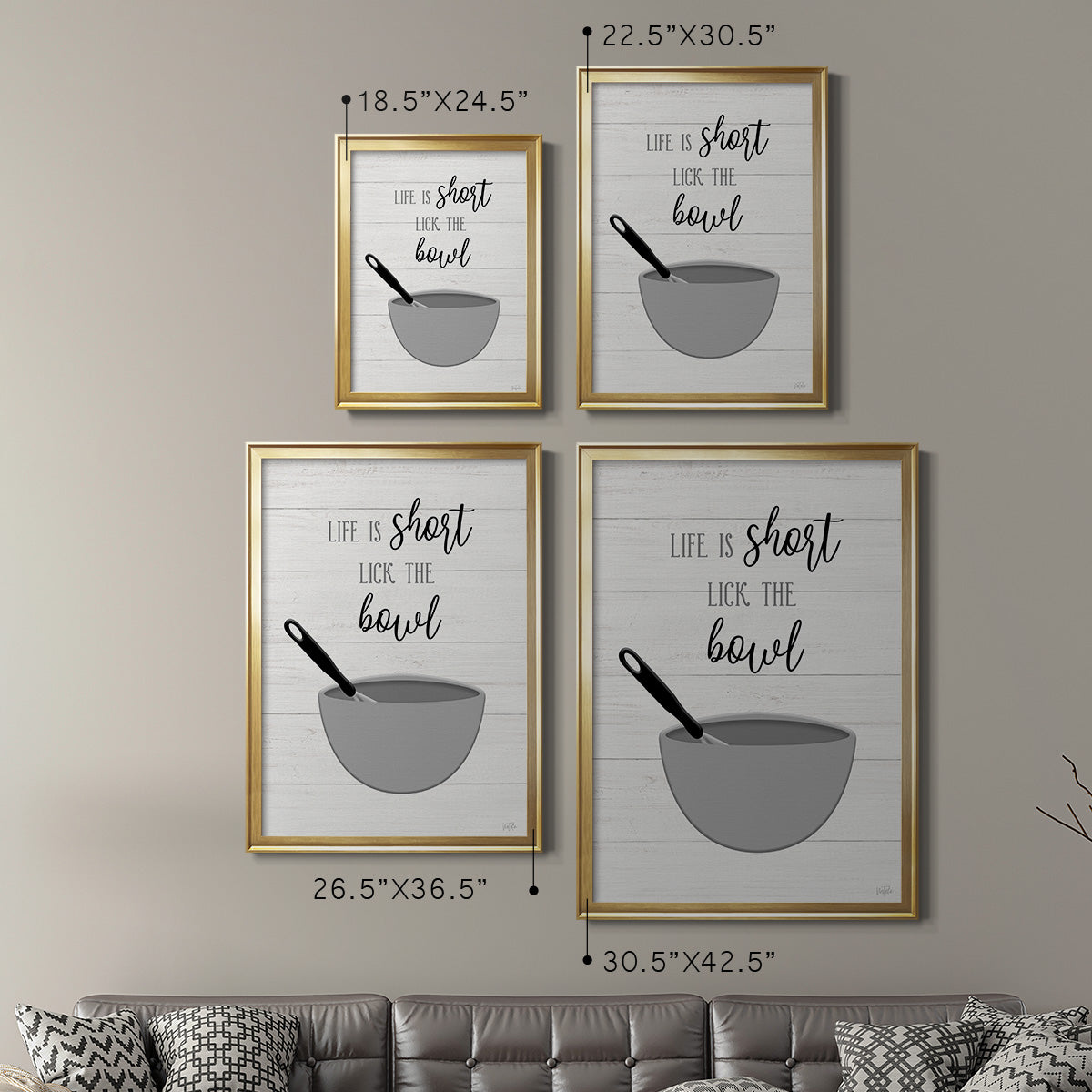 Lick the Bowl Premium Framed Print - Ready to Hang