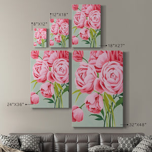 This Year's Peonies I Premium Gallery Wrapped Canvas - Ready to Hang