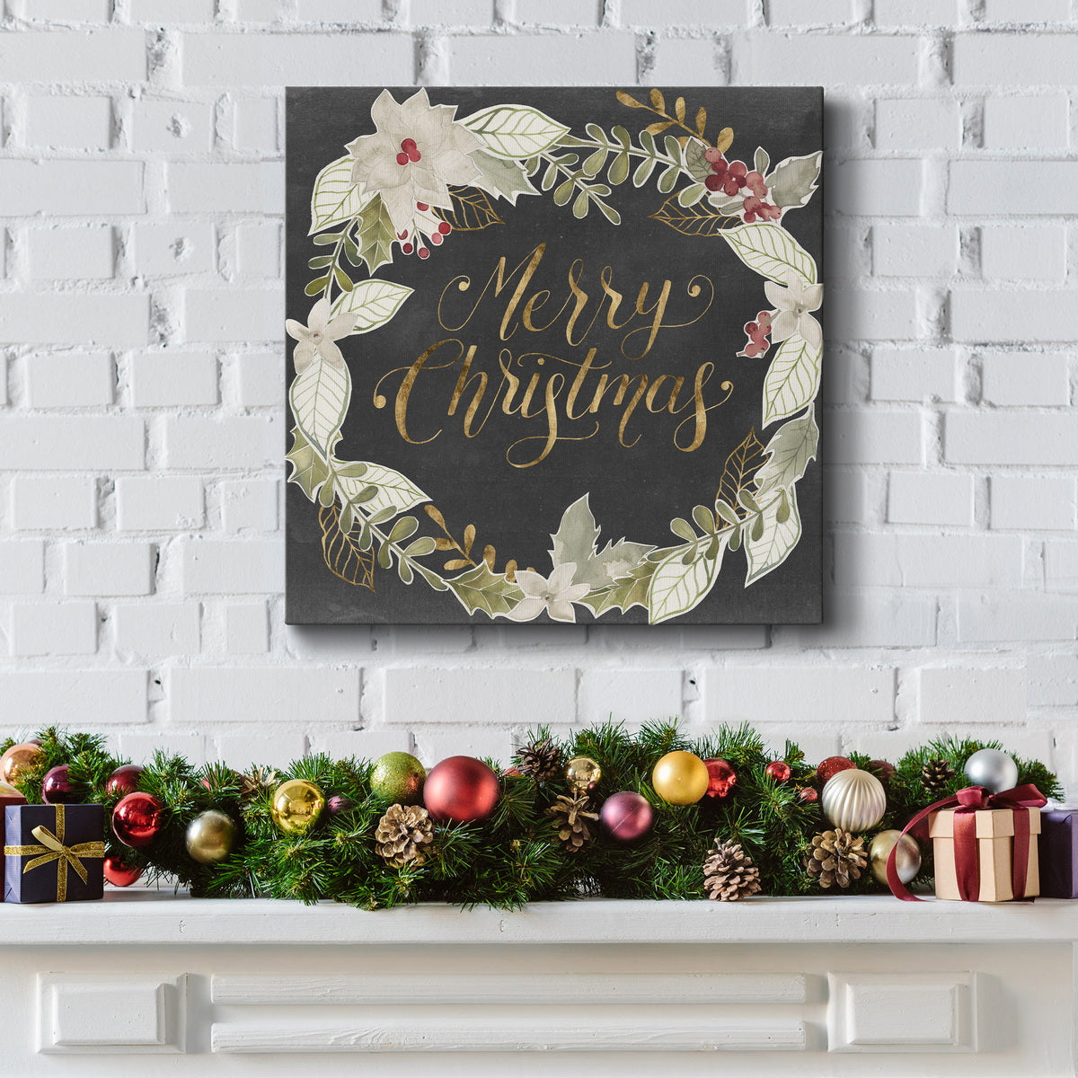 Gilded Christmas I-Premium Gallery Wrapped Canvas - Ready to Hang