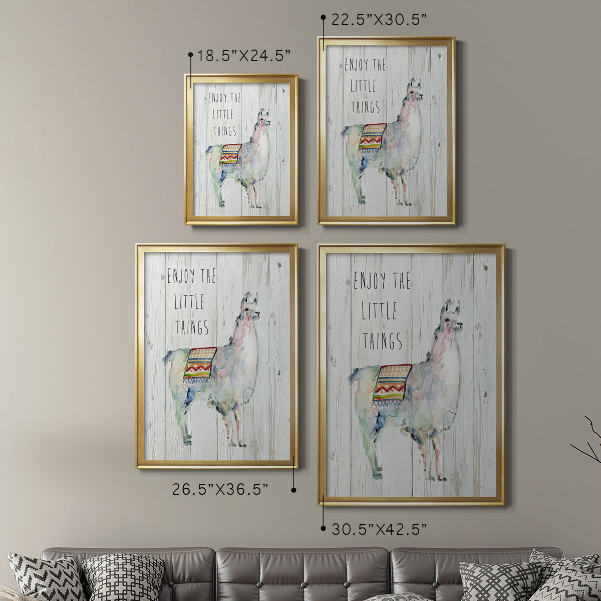 Llama Little Things Premium Framed Print - Ready to Hang