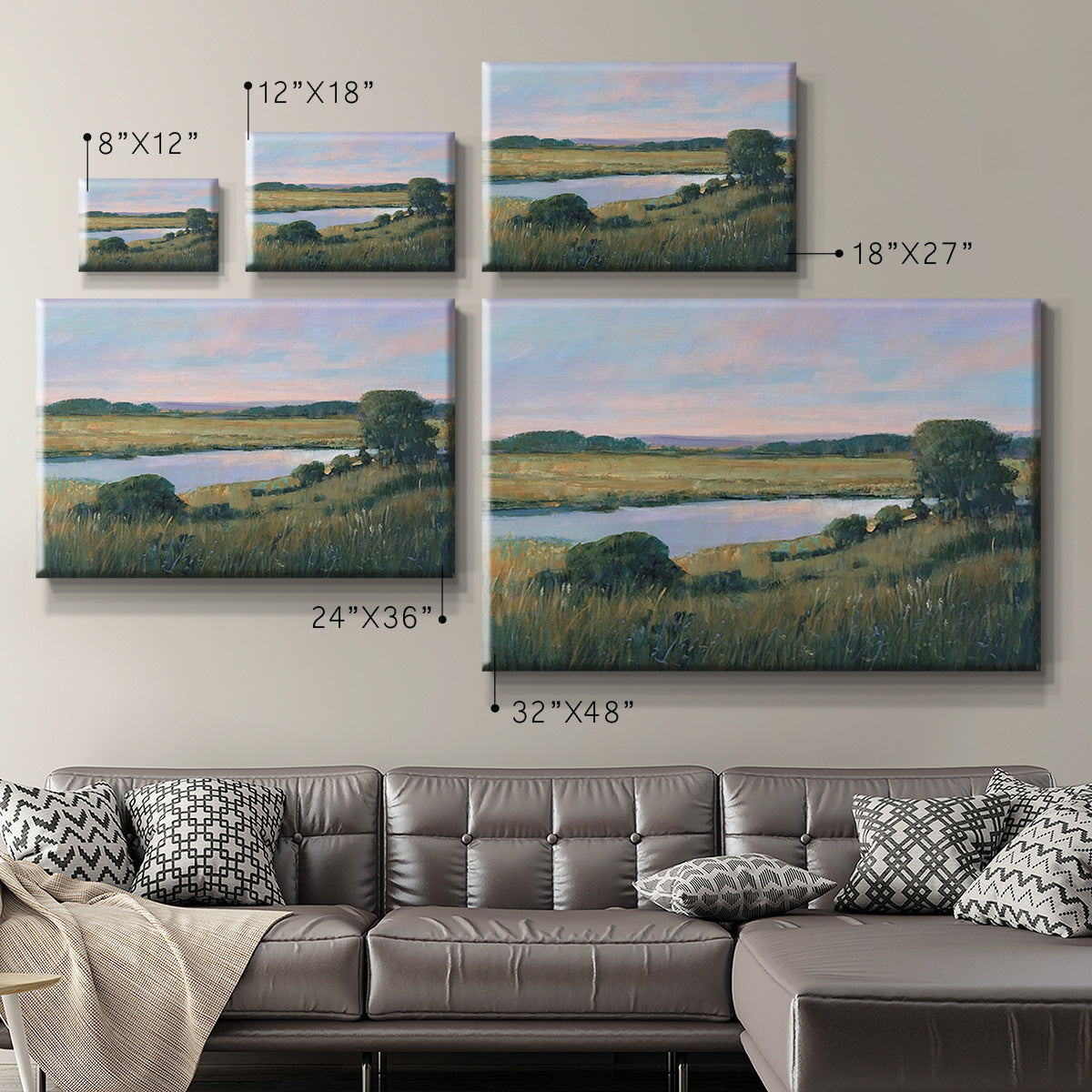 Spring Marsh II Premium Gallery Wrapped Canvas - Ready to Hang