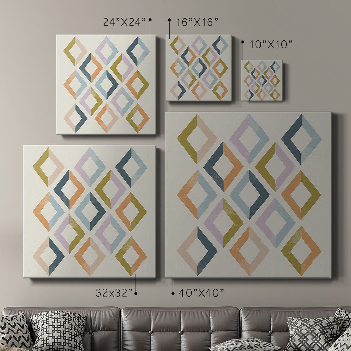 Deco Diagram III-Premium Gallery Wrapped Canvas - Ready to Hang