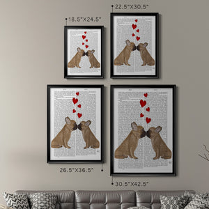 French Kiss and Hearts Premium Framed Print - Ready to Hang