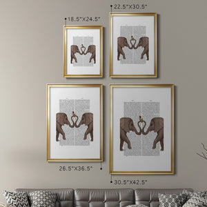 Elephants Heart and Rose Premium Framed Print - Ready to Hang