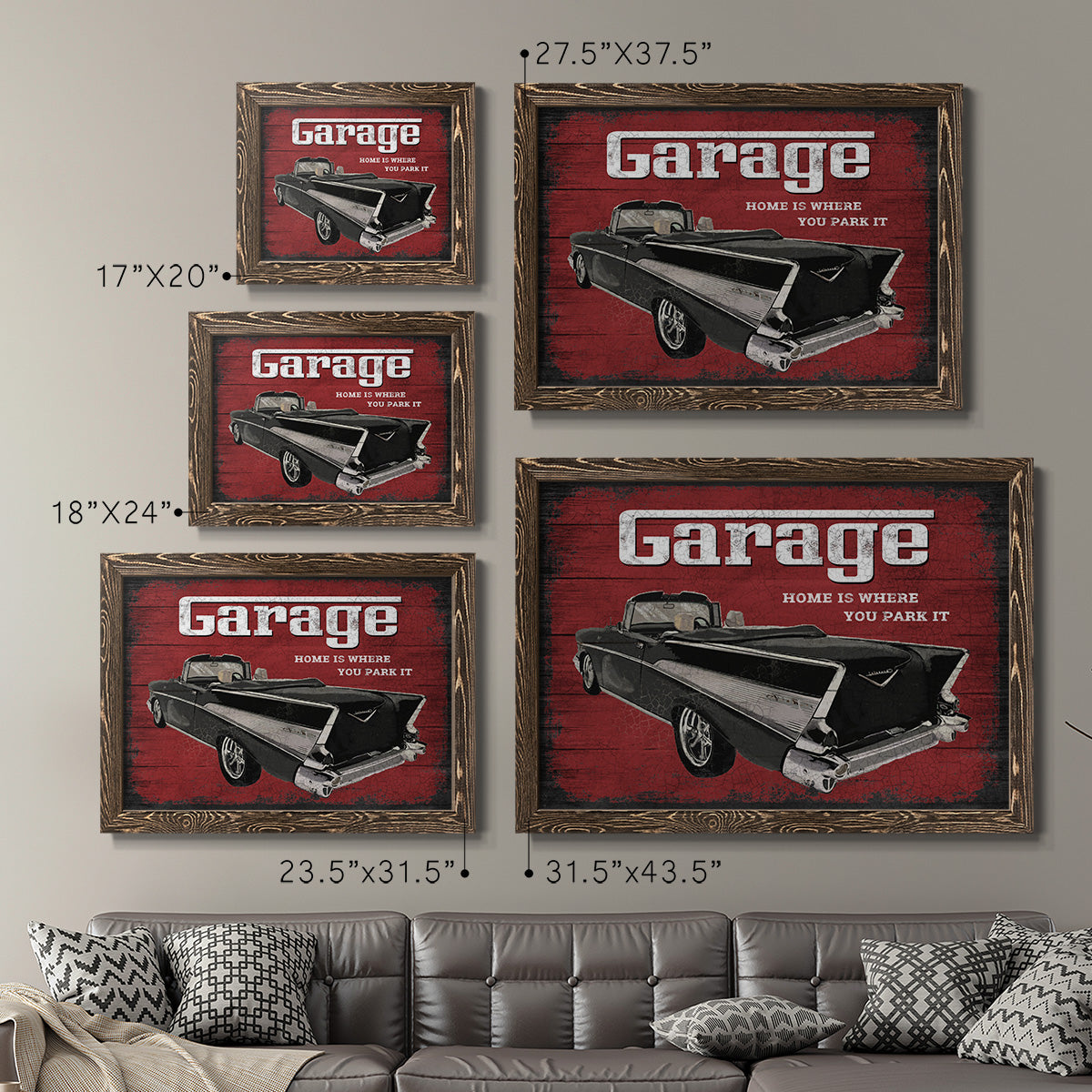 The Garage-Premium Framed Canvas - Ready to Hang