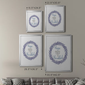 Hanukkah Wreath Premium Framed Print - Ready to Hang