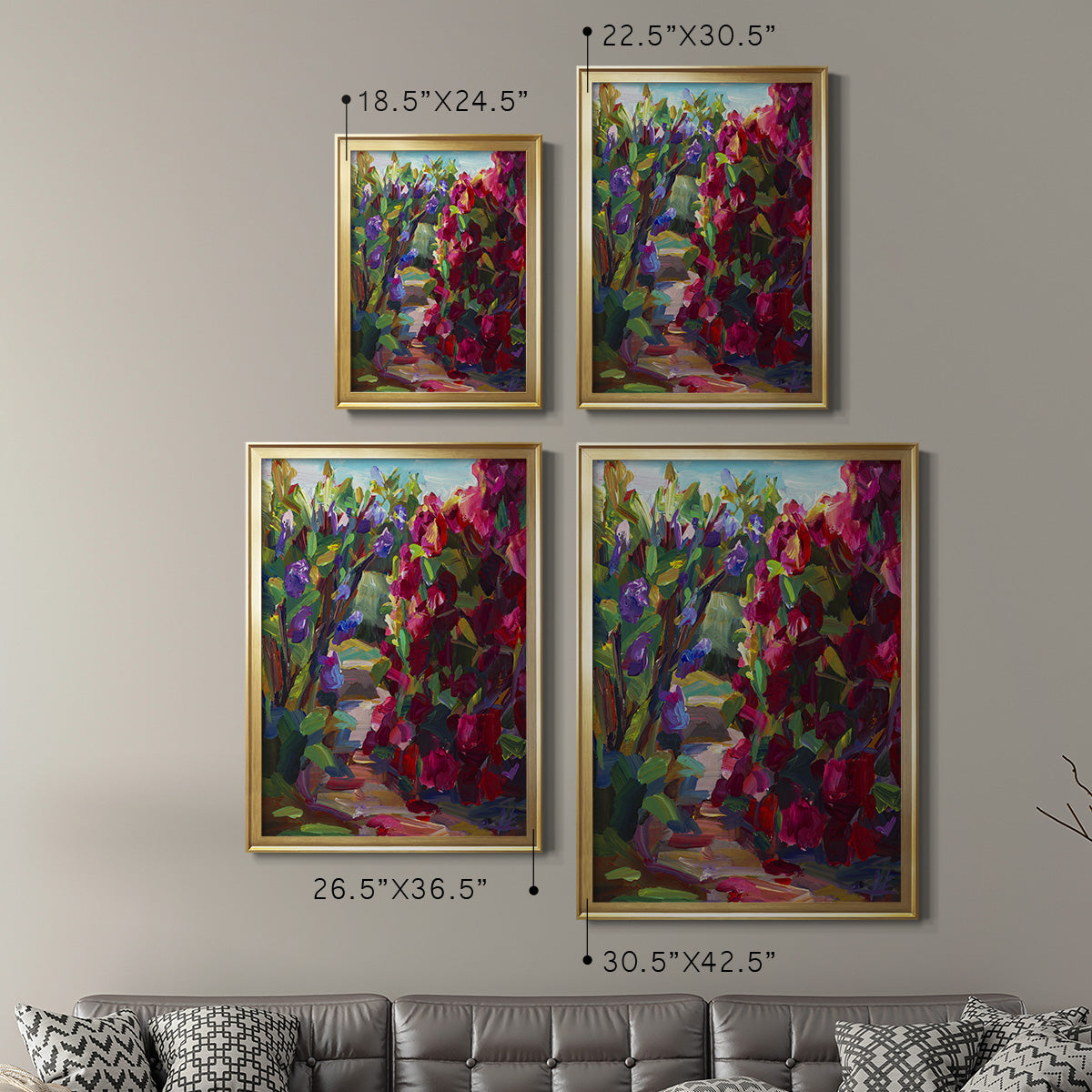 Lilacs & Rhodies Premium Framed Print - Ready to Hang