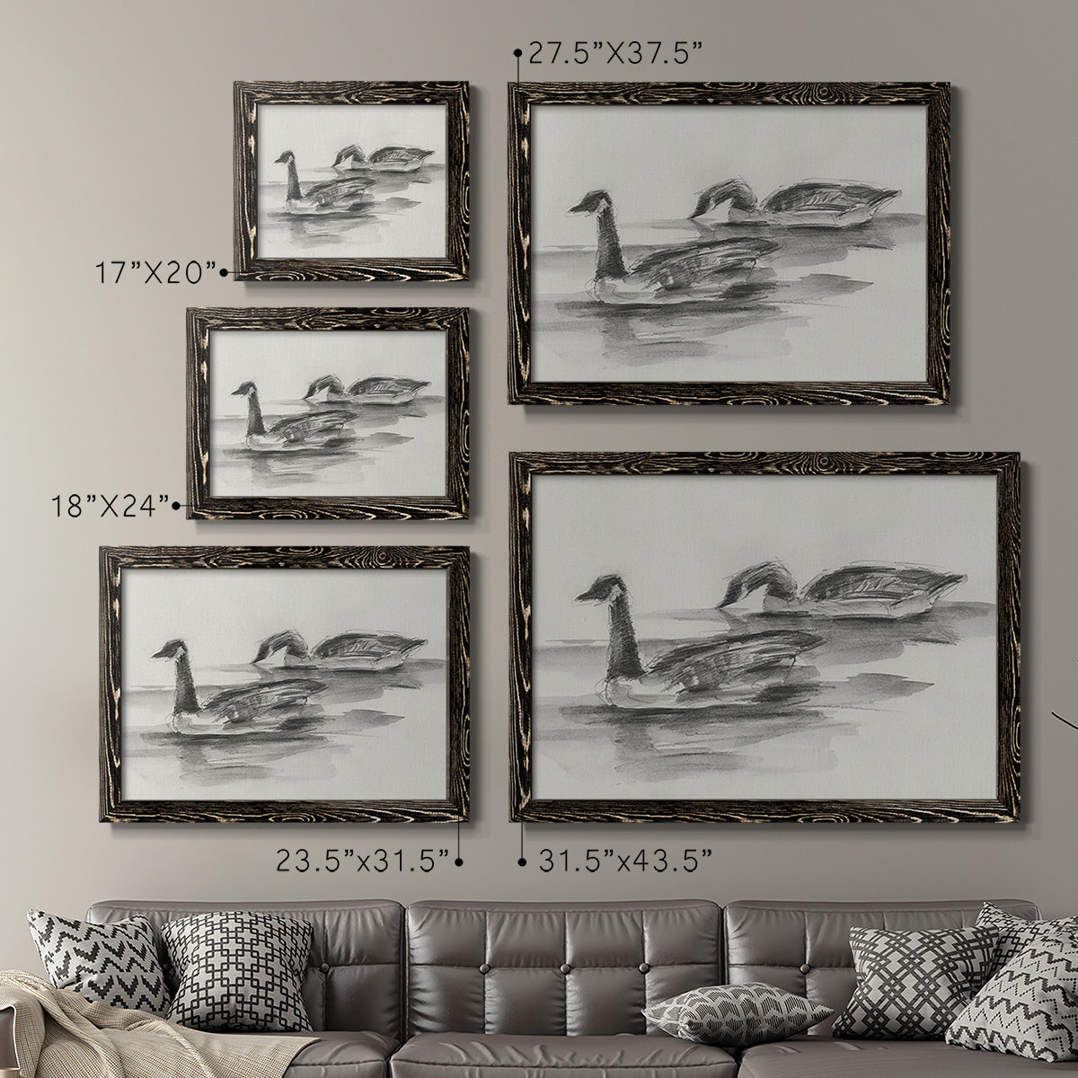 Geese Study II-Premium Framed Canvas - Ready to Hang