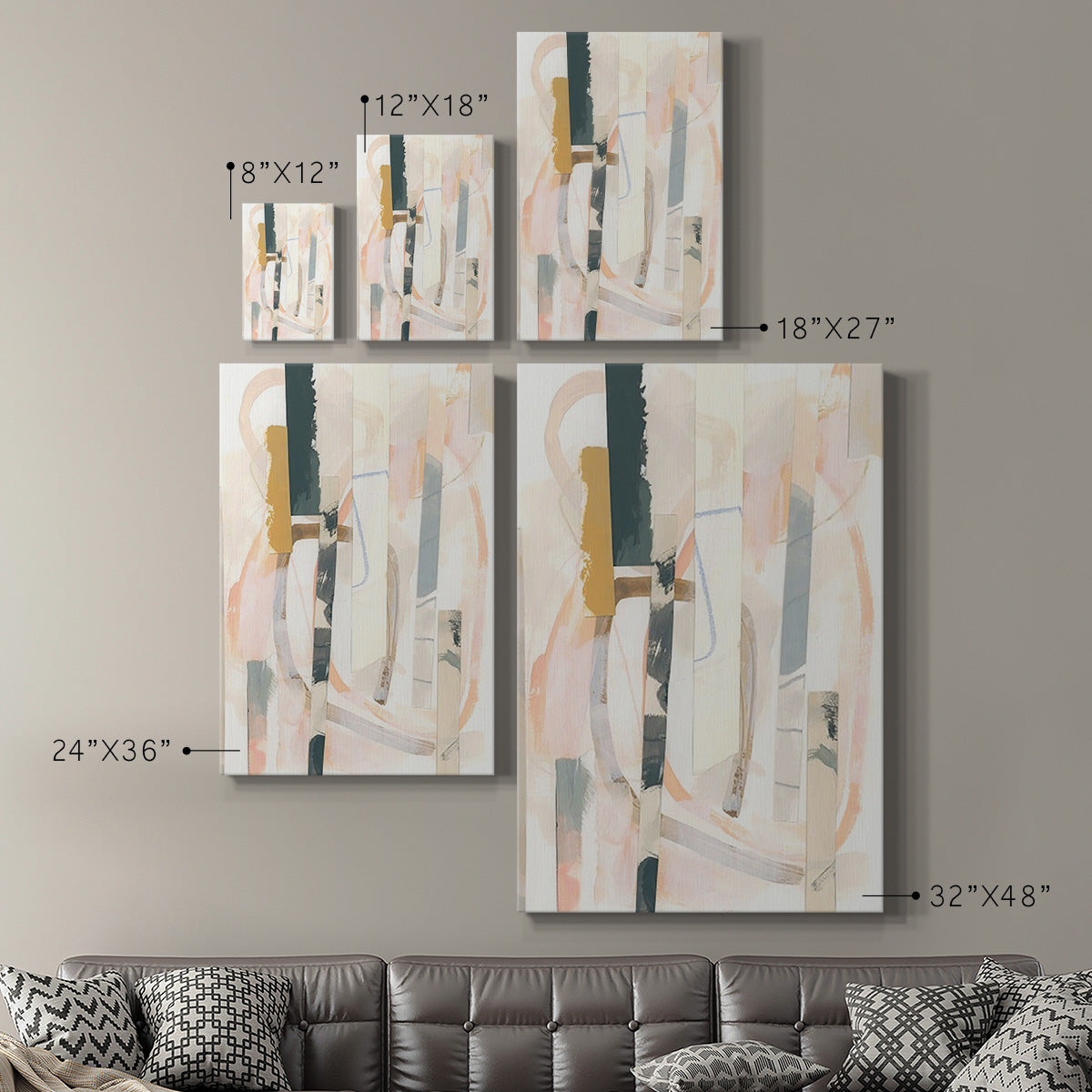 Melon Litmus II Premium Gallery Wrapped Canvas - Ready to Hang