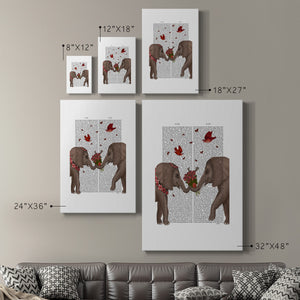 Elephant Bouquet, Portrait - Canvas Art Print