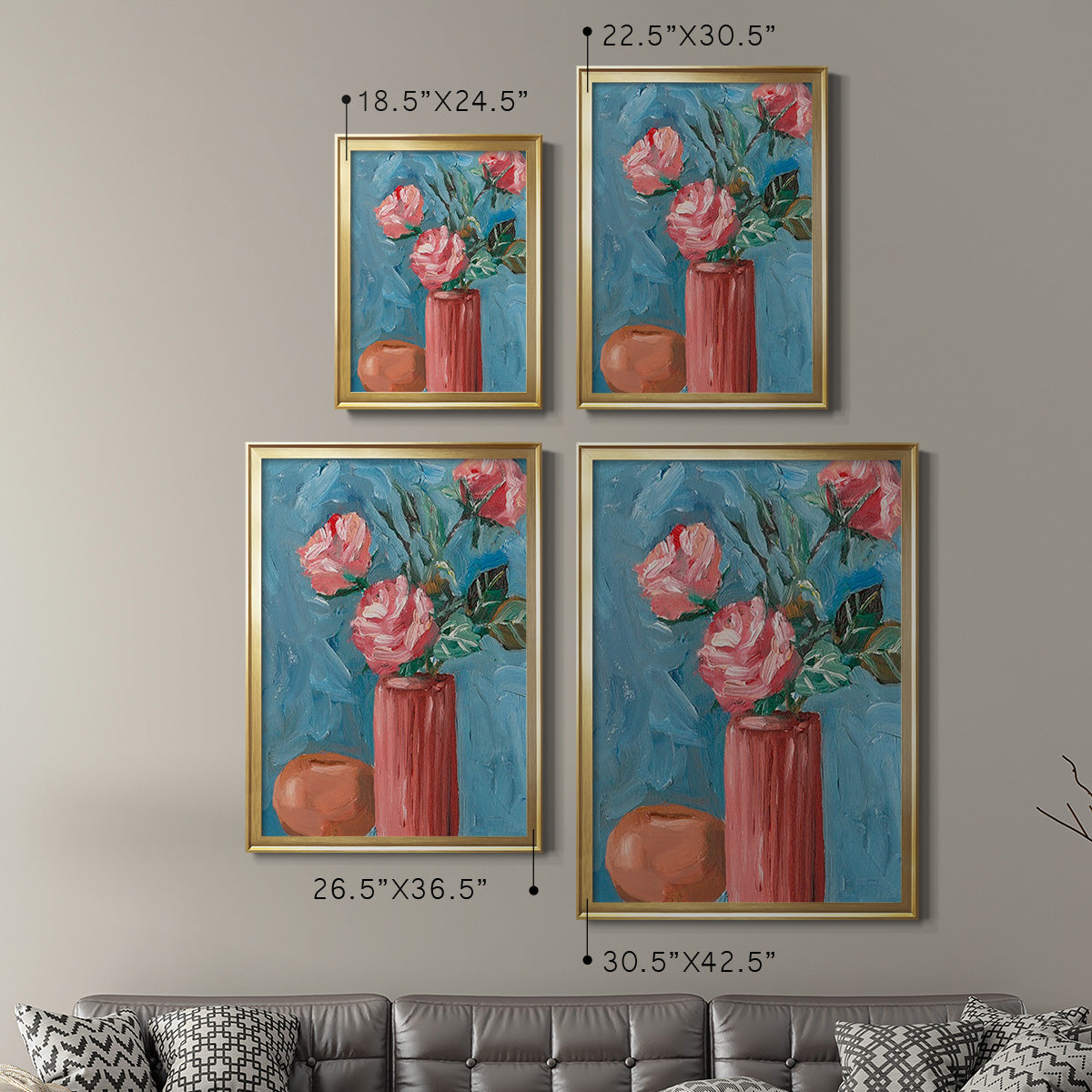 Rosa Blooms II Premium Framed Print - Ready to Hang