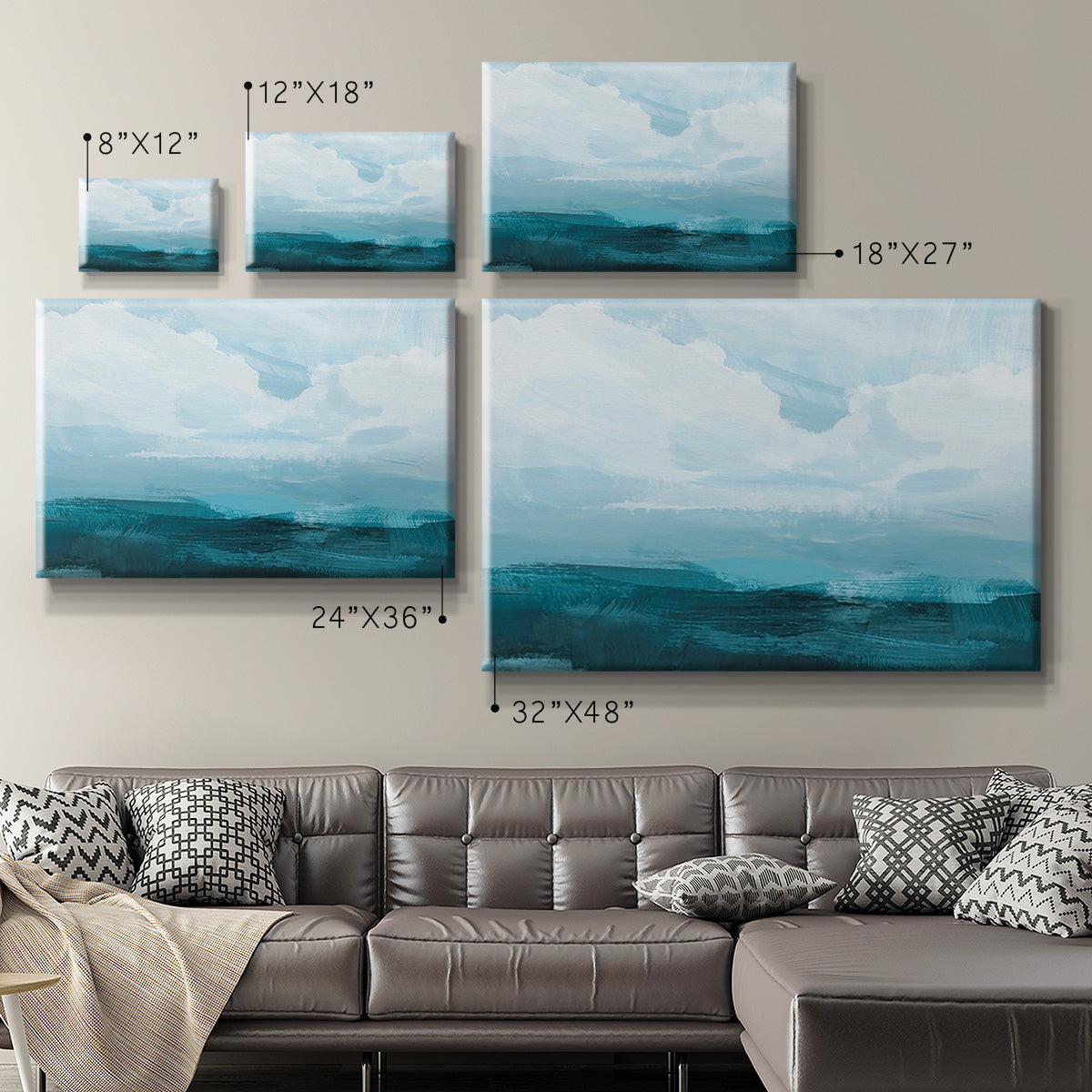 Azure Rising III Premium Gallery Wrapped Canvas - Ready to Hang