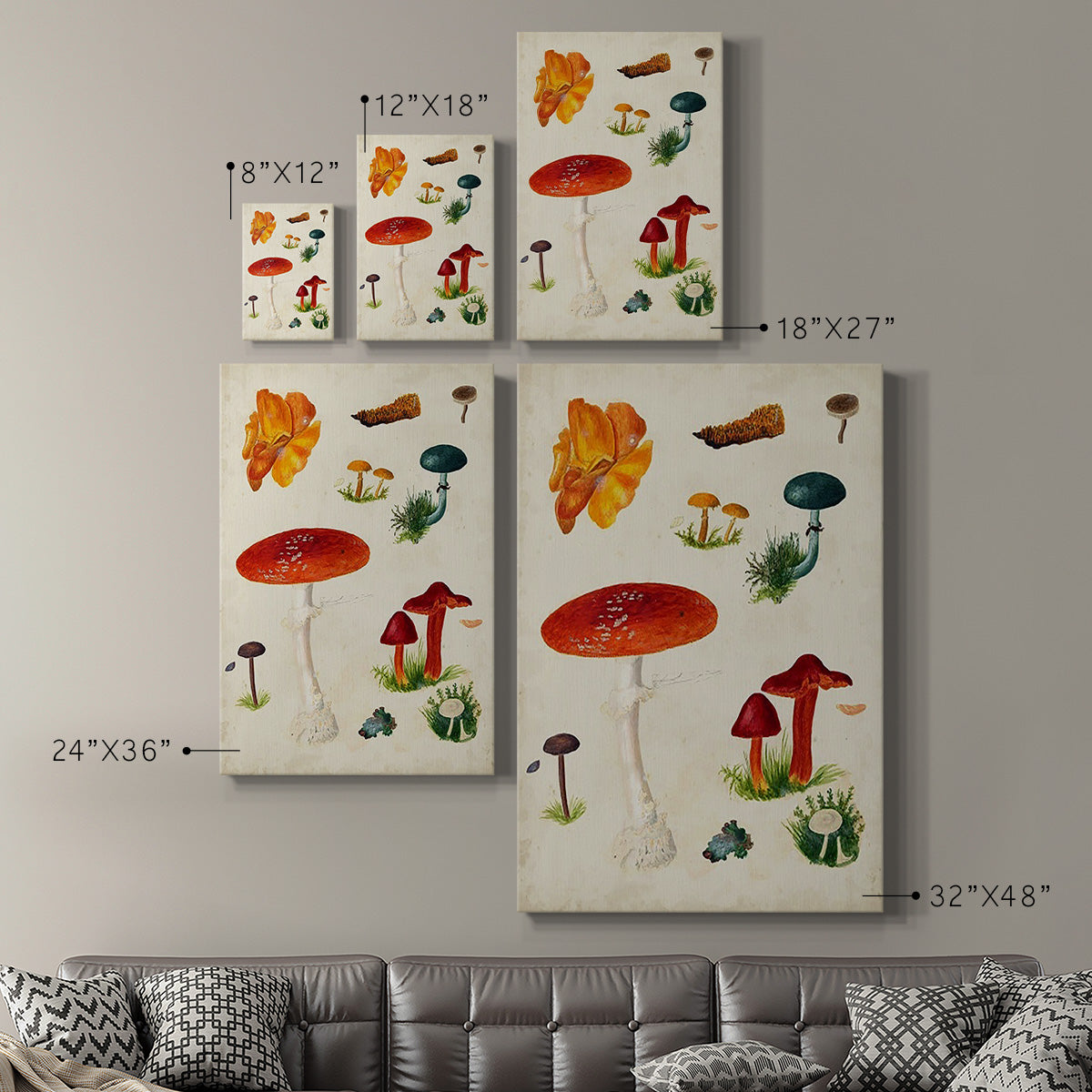 Mushroom Species VIII Premium Gallery Wrapped Canvas - Ready to Hang
