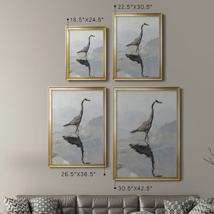 Heron Premium Framed Print - Ready to Hang