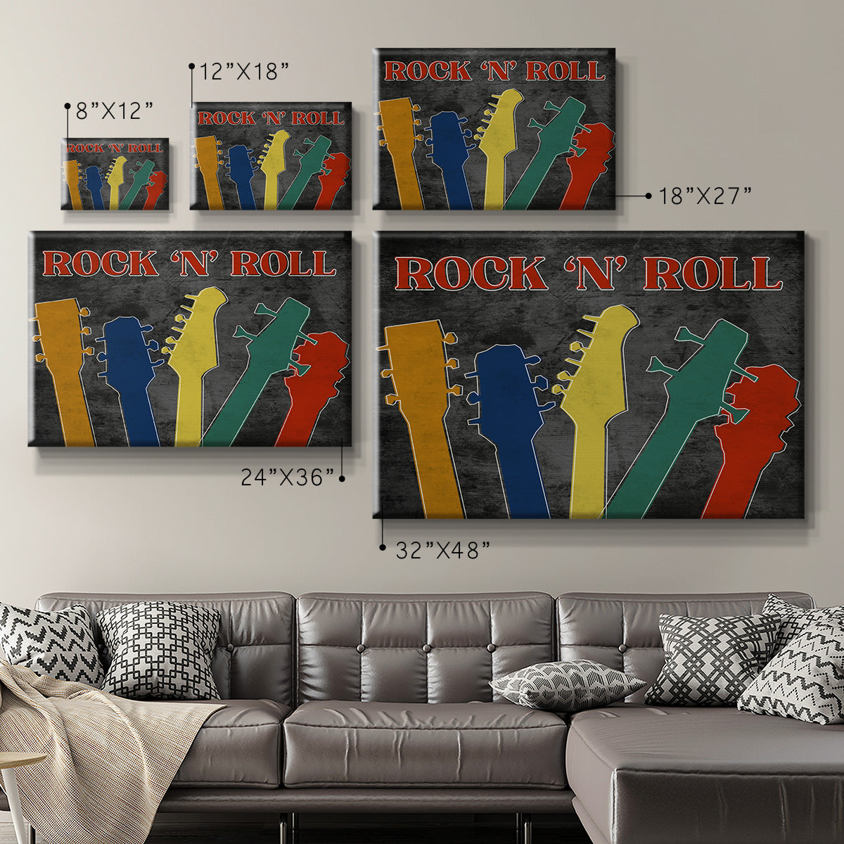 Rock and Roll Premium Gallery Wrapped Canvas - Ready to Hang