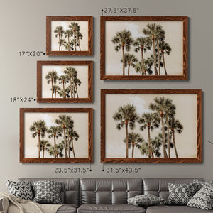 Blushing Palms-Premium Framed Canvas - Ready to Hang