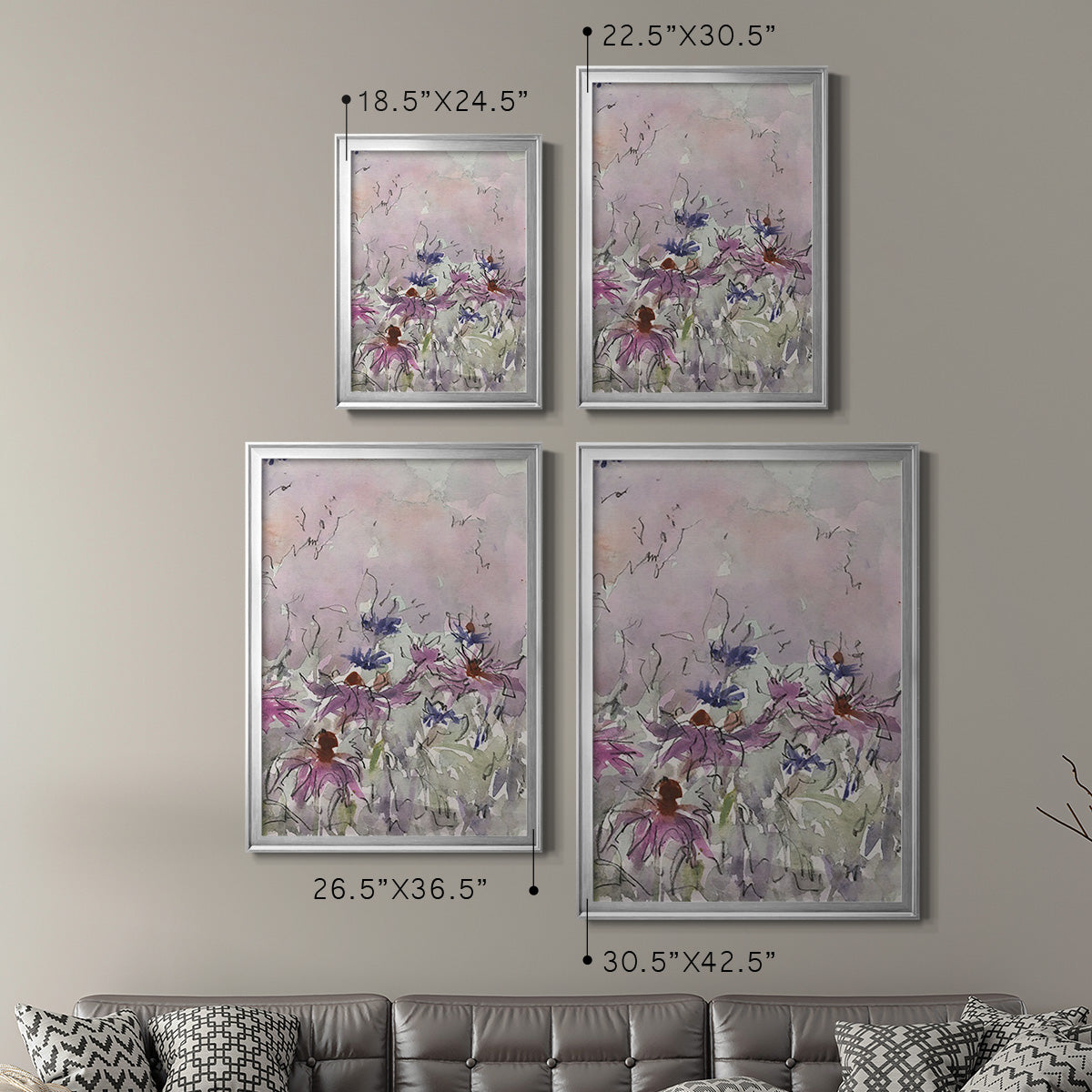 Floral Entertainment I Premium Framed Print - Ready to Hang