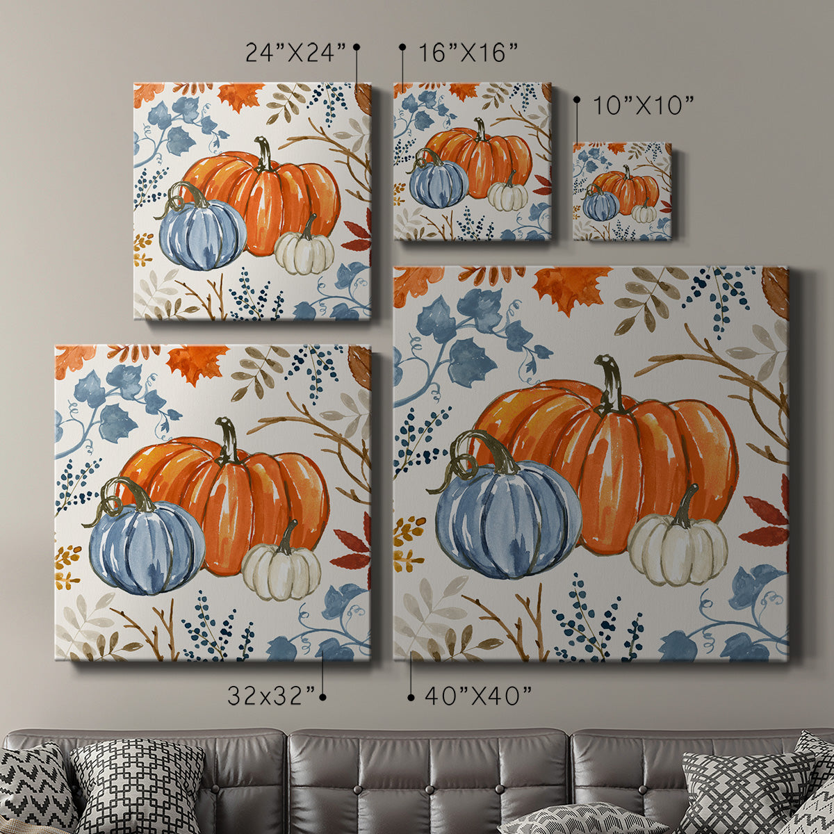 Autumn Pumpkin II -Premium Gallery Wrapped Canvas - Ready to Hang