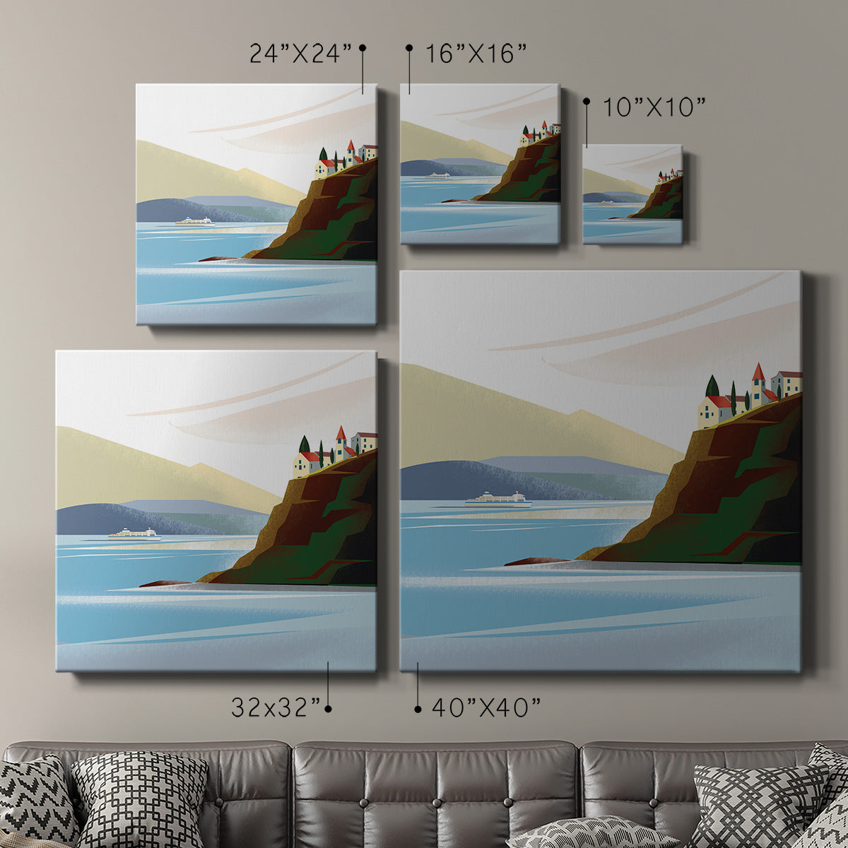 Illustrated Italian Landscape & Nature IX-Premium Gallery Wrapped Canvas - Ready to Hang