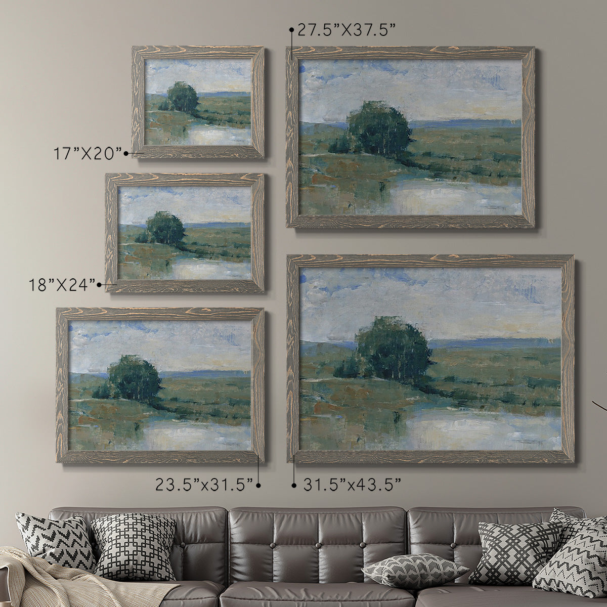 Riverbank Impression I-Premium Framed Canvas - Ready to Hang