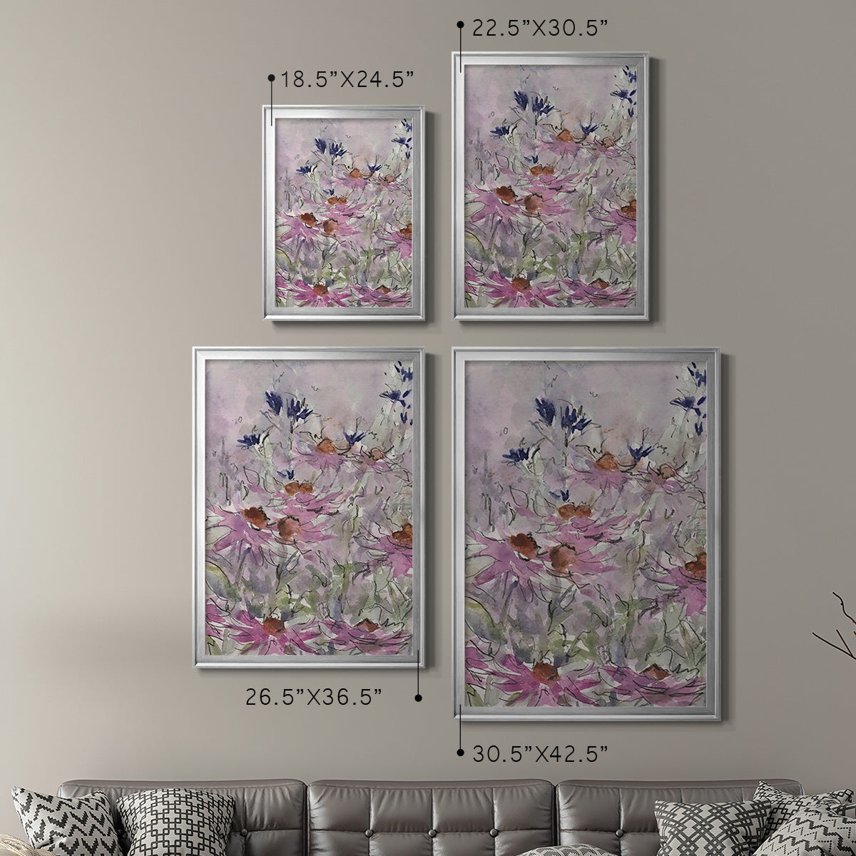 Floral Entertainment II Premium Framed Print - Ready to Hang