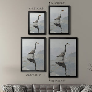 Heron Premium Framed Print - Ready to Hang