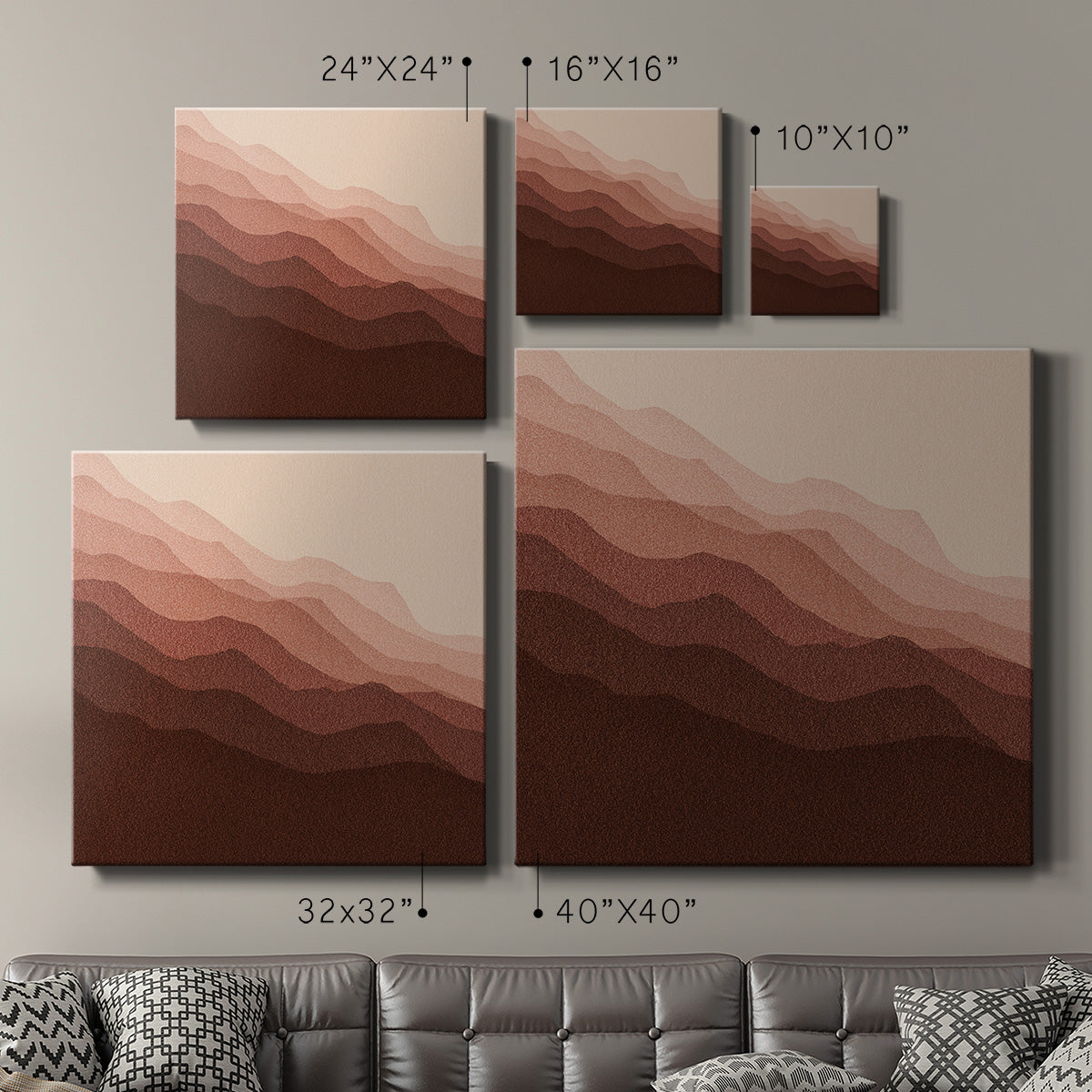 Gradient Scape I-Premium Gallery Wrapped Canvas - Ready to Hang