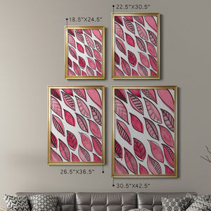 Patterned Leaf Shapes III Premium Framed Print - Ready to Hang